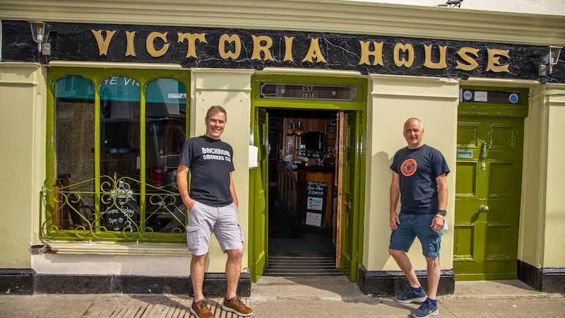Pat McGuinness and Donagh Cronin, owners of the Vic bar. Photograph: Patrick Browne