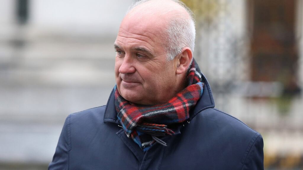 Chief medical officer Dr Tony Holohan leaving Government Buildings in Dublin after meeting Ministers on Monday. Photograph: PA Wire