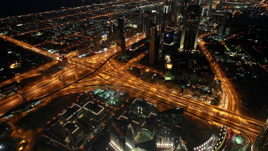 Sheik Zayed Road in Dubai: Imtiaz Khoda, with an address in Dubai, has been charged in relation to an alleged fraud concerning the diversion of £12 million from the National Health Service and other entities. Photograph: Gabriela Maj/Bloomberg
