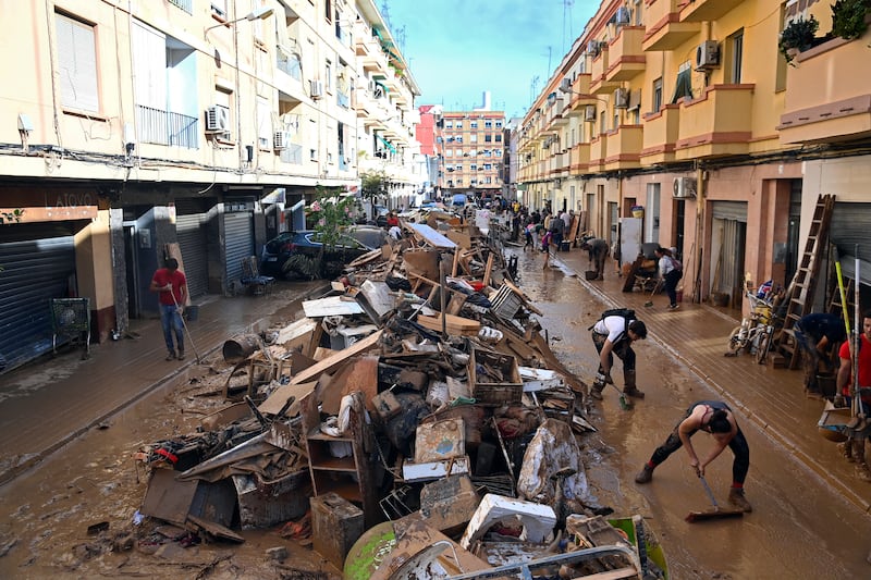 More than 220 people died as a result of the floods in Spain last year. Photograph: Jose Jordan/AFP via Getty