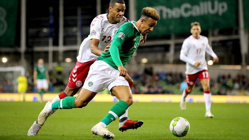 Callum Robinson delivered a bright cameo as Ireland and Denmark produced a stalemate in Dublin. Photograph: Ryan Byrne/Inpho