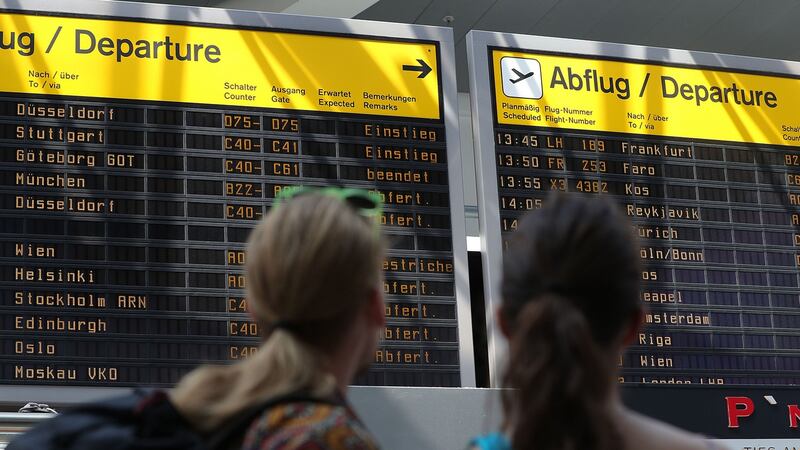 Why don’t airport monitors say what gate people need to be at until minutes before boarding? Photograph:  Bloomberg