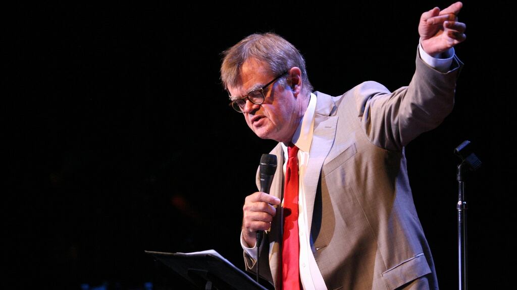 Garrison Keillor, writer and presenter of A Prairie Home Companion