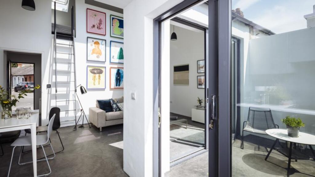 Open-plan living area in Ringsend house
