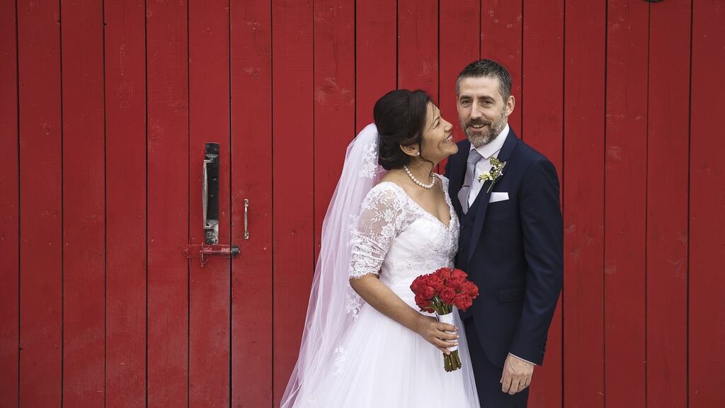 Roger Holmes and Yesenia Zea Moscosso were married in Glenswilly Chapel, Co Donegal
