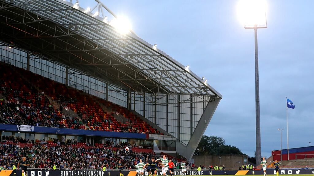 Thomond Park is one of the possible venues to be used to play two full rounds of the Airtricty League behind closed doors. Photograph: Ryan Byrne/Inpho