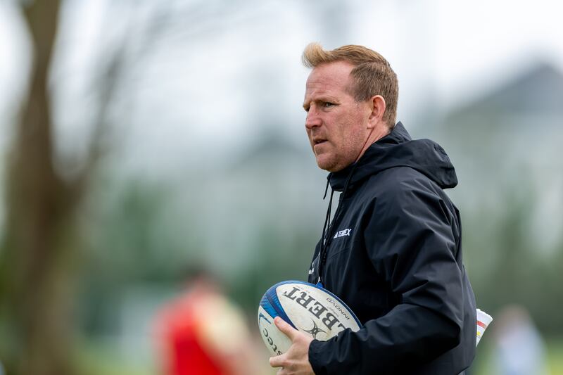 Munster attack coach Mike Prendergast at squad training in Limerick. Photograph: Morgan Treacy/Inpho