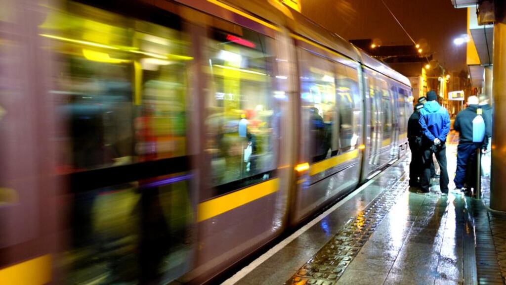 A boy has been charged with assault causing harm and robbery of a youth in Tallaght on a date in January. It has been claimed that five weeks later, he emptied a can of black paint on the same youth on the Luas. File photograph: David Sleator/The Irish Times