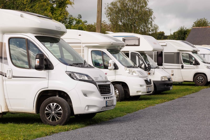 Camper vans at Malzards pub in Stoneyford, Co Kilkenny. Photograph: Dylan Vaughan