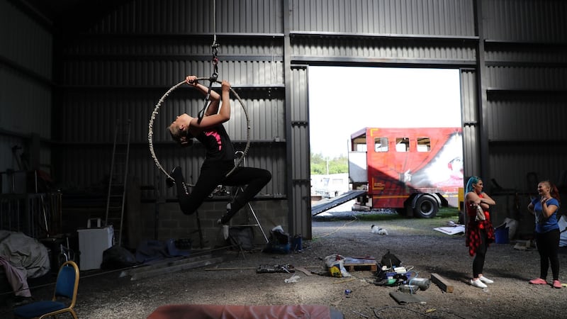 Performers practising at the Gerbola family farm in Co Meath. Photograph: Nick Bradshaw