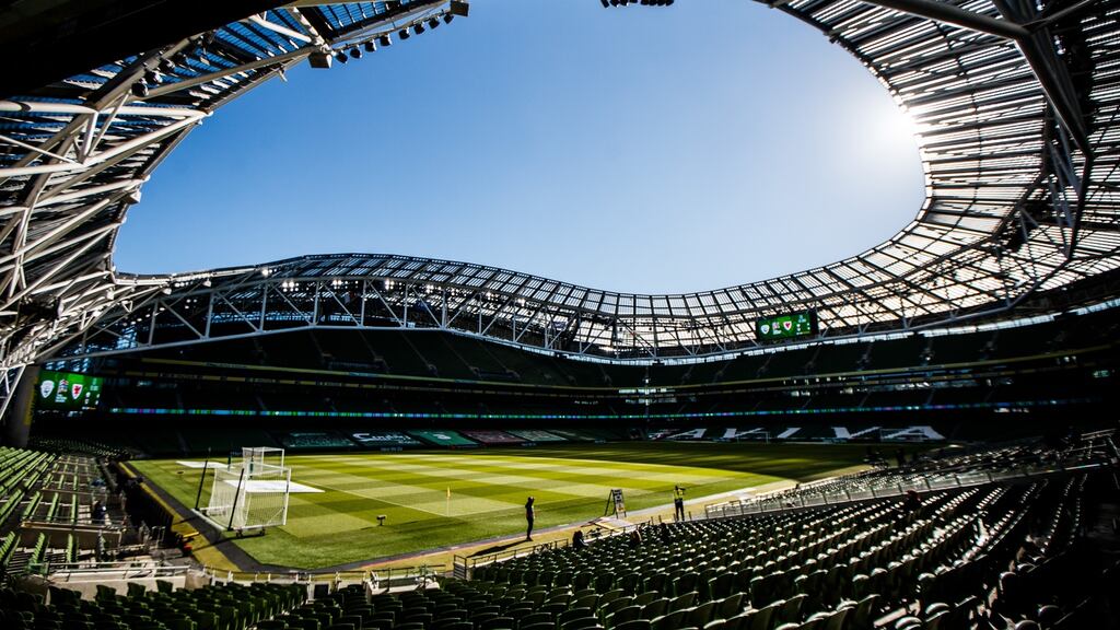 The Aviva Stadium is a host ground for Euro 2020. Photograph: James Crombie/Inpho