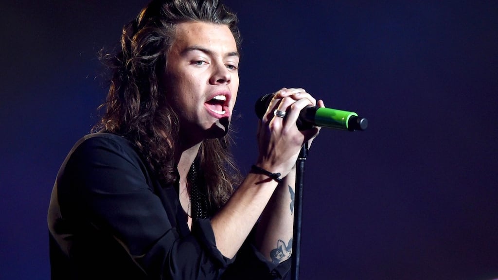 Harry Styles is the first male cover star for US Vogue. Fie photograph: Cooper Neill/Getty Images for iHeartMedia