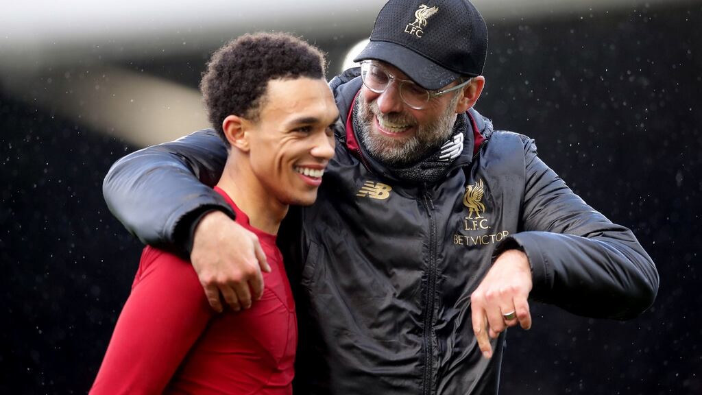 Injury forced Alexander-Arnold to withdraw from England’s squad for their Euro 2020 qualifiers. Photograph: Adam Davy/PA Wire