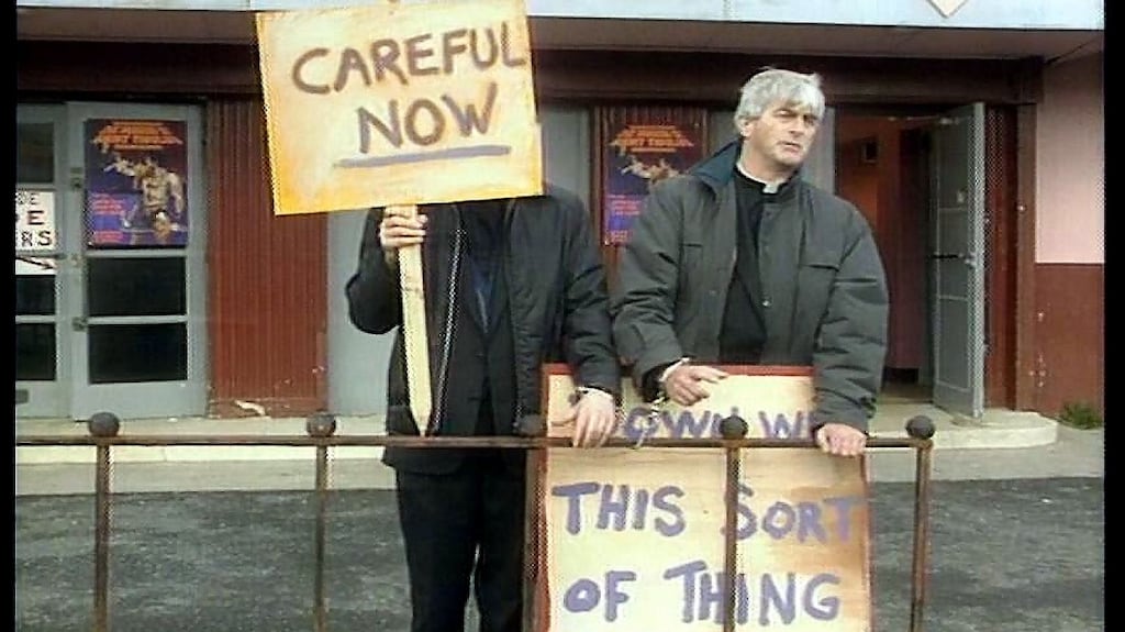 Comedy show Father Ted ran between 1995 and 1998.