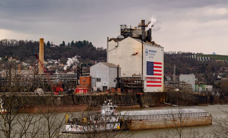 Clairton grew around the biggest coke production plant in the United States. Photograph: Jeff Swensen/Getty Images