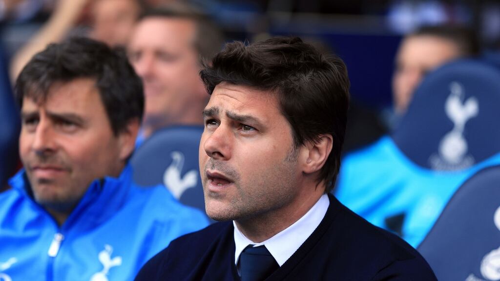 Mauricio Pochettino met his ‘inspiration’ Alex Ferguson for lunch. Photograph: PA