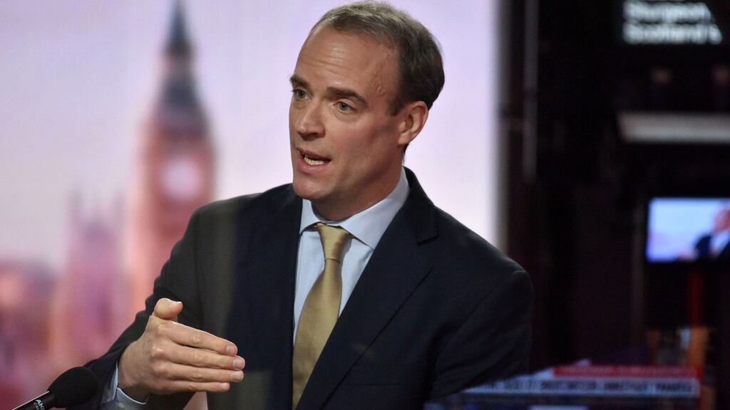 UK foreign secretary Dominic Raab said this could be the last week of ‘substantive’ negotiations as he urged Brussels to recognise the ‘point of principle’ on Britain’s control of its waters. Photograph: Jeff Overs/BBC/AFP.