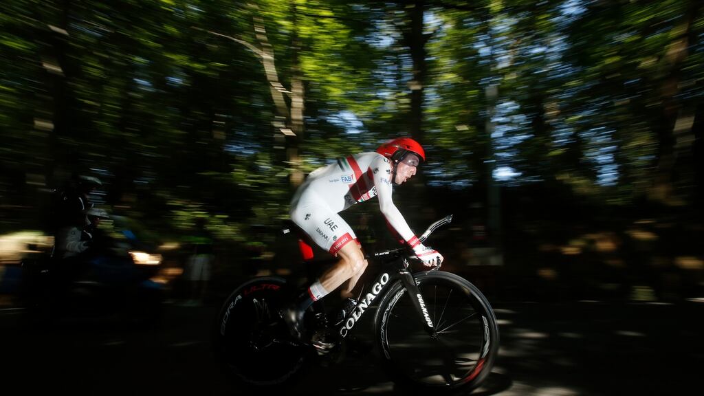 Ireland’s Daniel Martin of Uae Team Emirates in action during the 13th stage of the 106th edition of the Tour de France. Photo: Yoan Valat/EPA