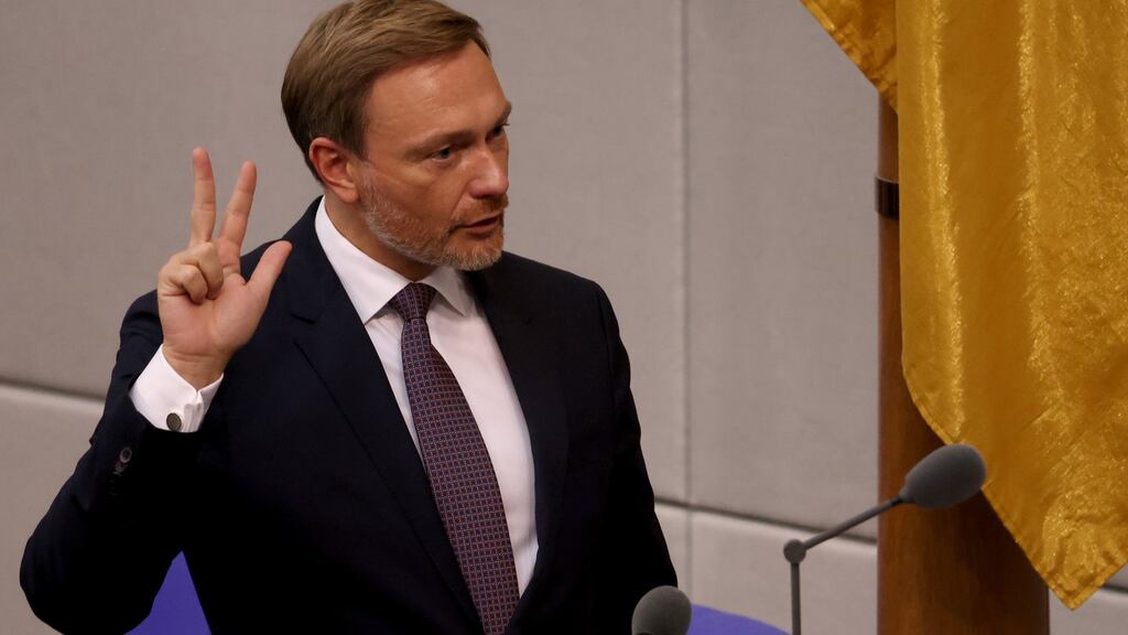 Christian Lindner, Germany’s finance minister: His praise for “transformative investment” will cause ears to prick up around Europe. Photograph: Liesa Johannssen-Koppitz/Bloomberg