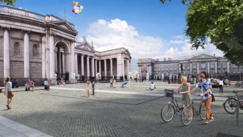 Architect image of the proposed new College Green plaza