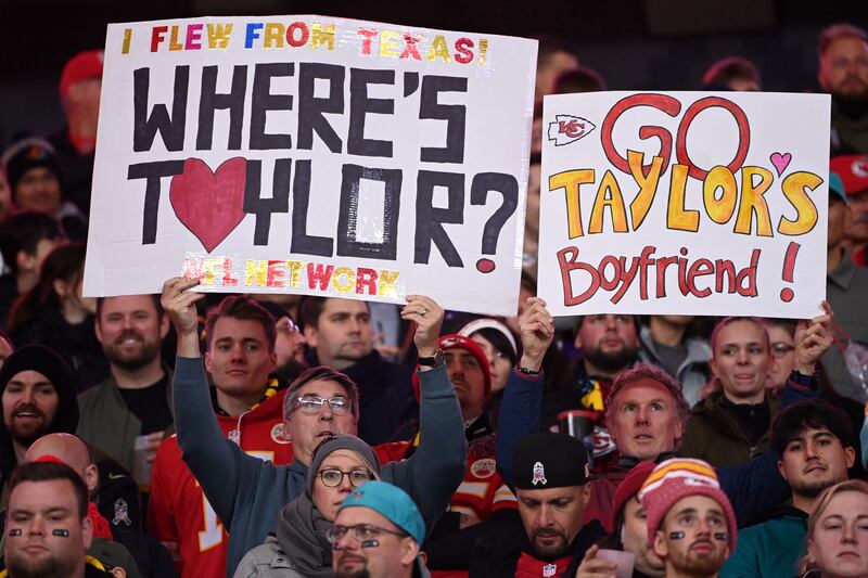 Fans at the NFL game between Miami Dolphins and Kansas City Chiefs in Frankfurt, Germany, in November. Photograph: Kirill Kudryavstev/AFP via Getty Images