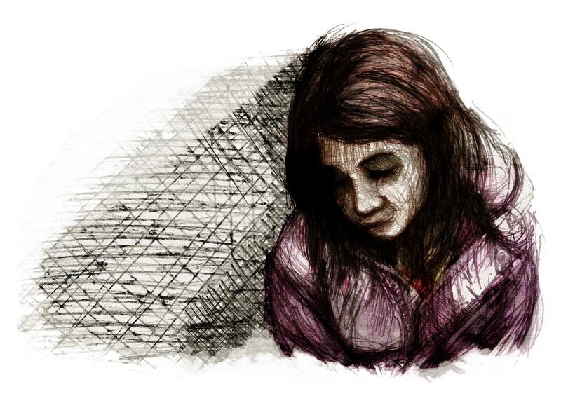 Layal, an 11-year-old orphan. She has two brothers and a sister, their parents having been killed before their eyes. Illustration: Marc Corrigan