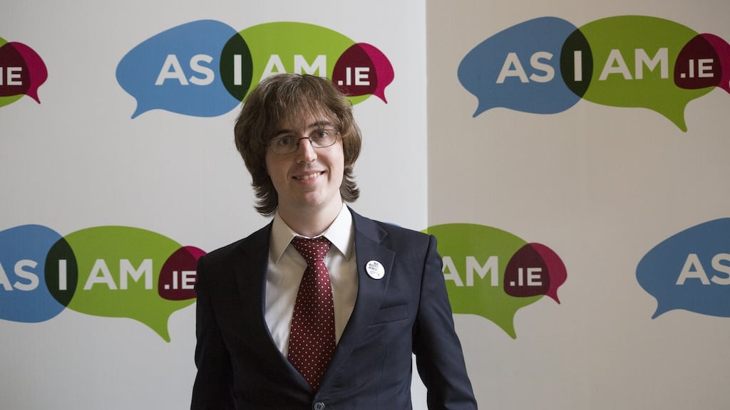 Brian Irwin, UCC student and AsIAm volunteer, says his diagnosis brought the supports that he needed.   Photograph: Sean Daly