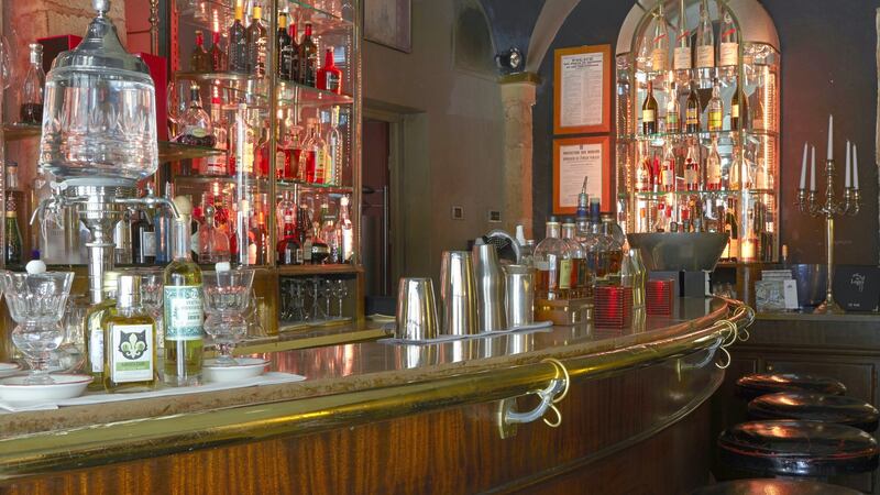 The bar at Cour des Loges in Lyon.