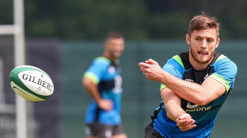Ross Byrne: Leinster man didn’t experience a minute of competitive action with Ireland in the tour or Australia. Photograph: Billy Stickland/Inpho