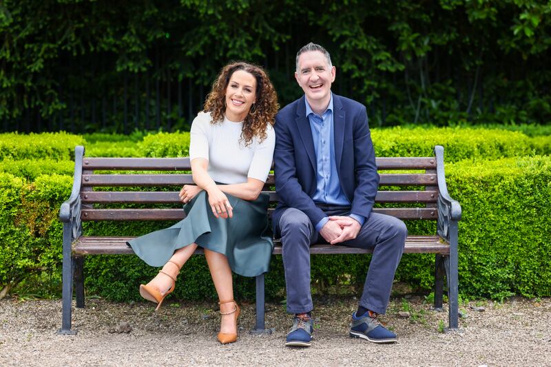 Cormac Ó hEadhra and Sarah McInerney: the two hosts maintain their on-air rapport, pinging off each with a theatricality that a comedy double act might consider exaggerated. Photograph: Marc O'Sullivan
