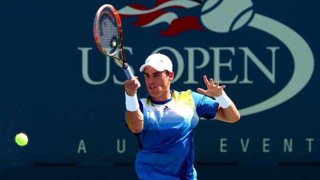 James McGee won both of his singles matches to help Ireland beat Egypt to remain in Division II of the Davis Cup Euro/Africa Zone. Photograph: Elsa/Getty Images