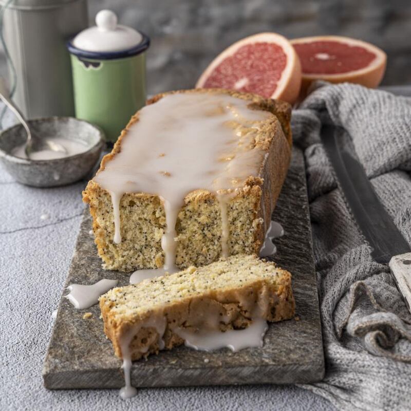 Grapefruit poppy seed loaf. Photograph: Harry Weir Photography