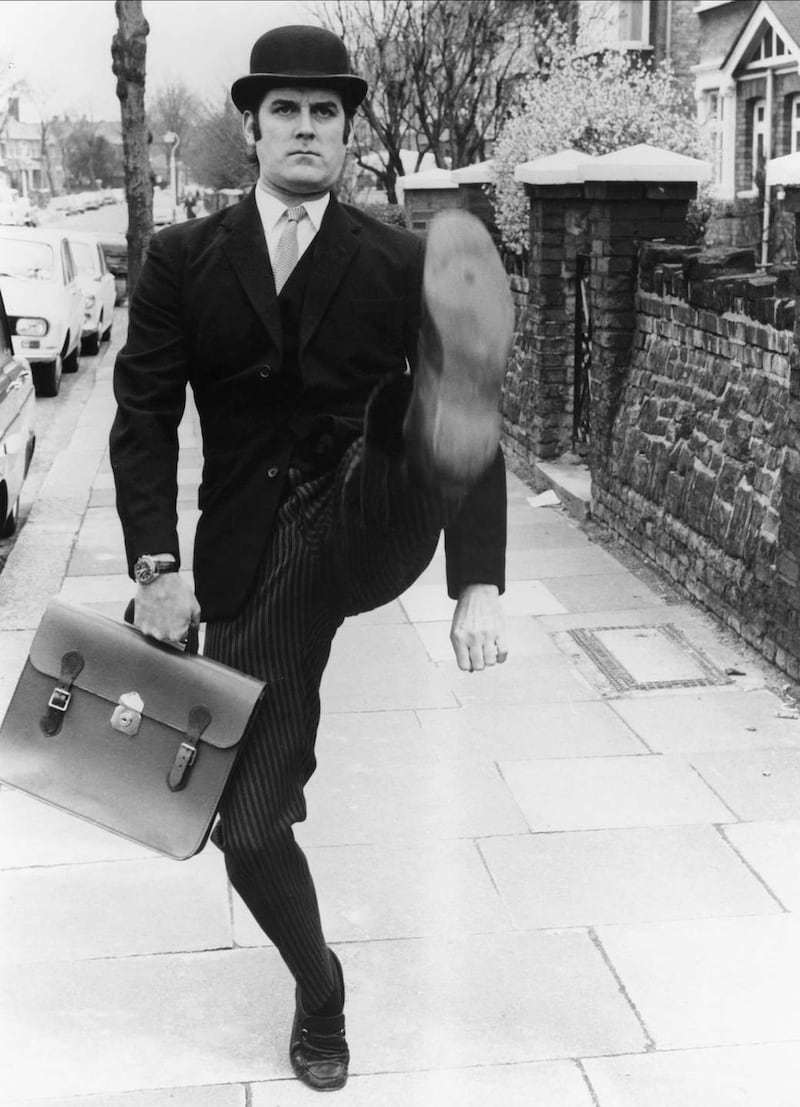 The minister for silly walks... John Cleese in Monty Python’s Flying Circus. Photograph: BBC