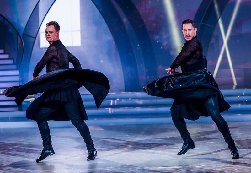 Rory O'Neill, aka Panti Bliss, performing with dance partner Denys Samson on Dancing with the Stars. Photograph: Kyran O’Brien/kobpix