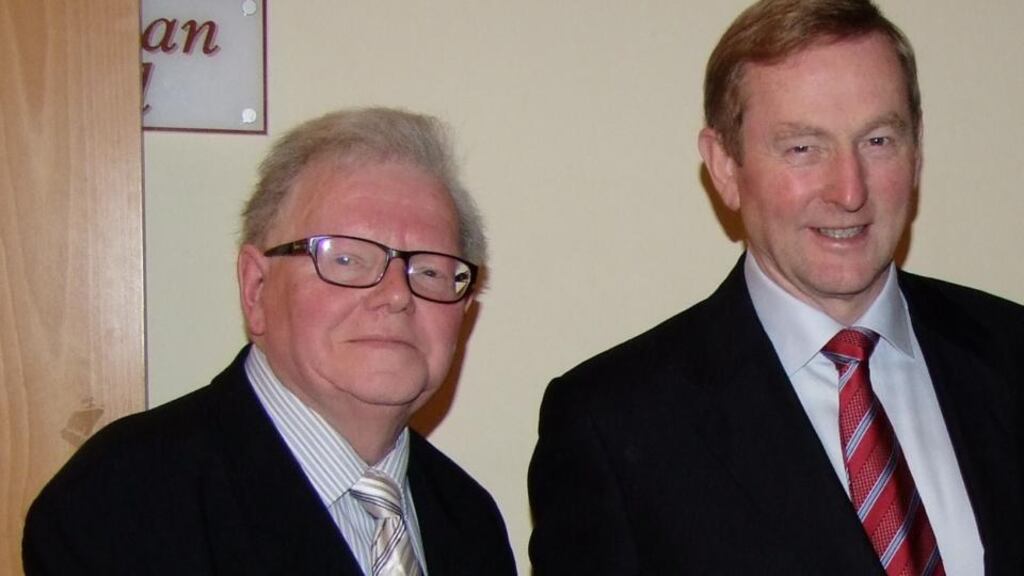 Kevin O’Malley with Enda Kenny