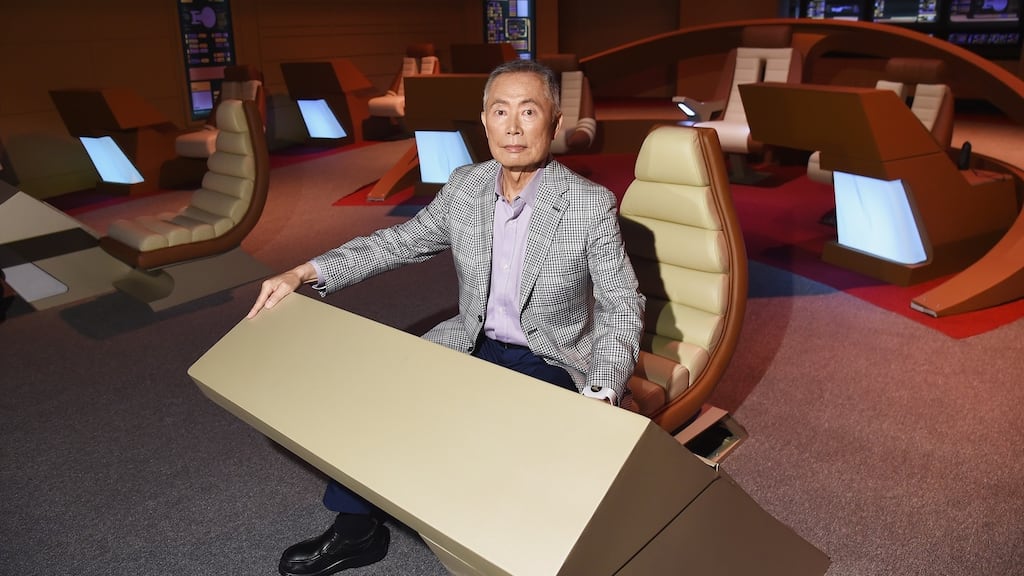 Actor George Takei attends the Star Trek: The Star Fleet Academy Experience Preview at Intrepid Sea-Air-Space Museum last month in New York City. File photograph: Michael Loccisano/Getty Images