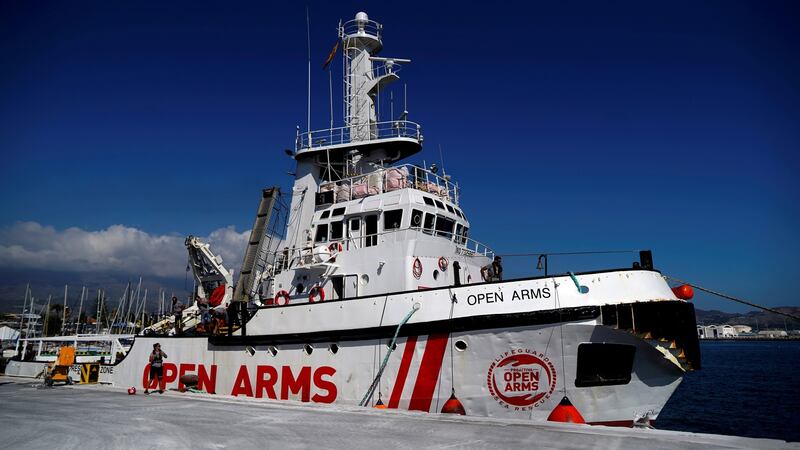 The Open Arms rescue boat in the port of Motril, southern Spain. File photograph: Reuters