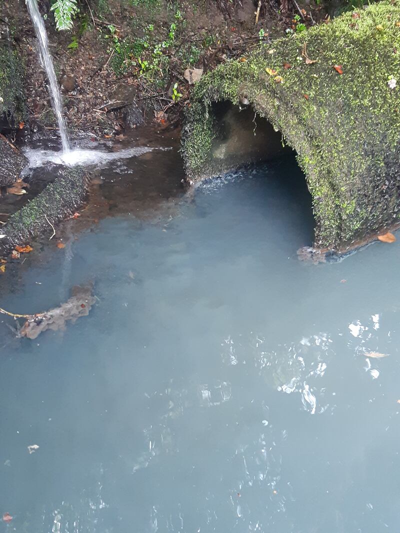 Silage effluent entering the Annalee River, a tributary of the Erne River Catchment