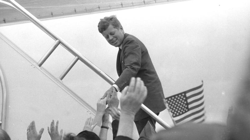 Homeward bound: President Kennedy boards Air Force One at Shannon Airport on June 29th, 1963