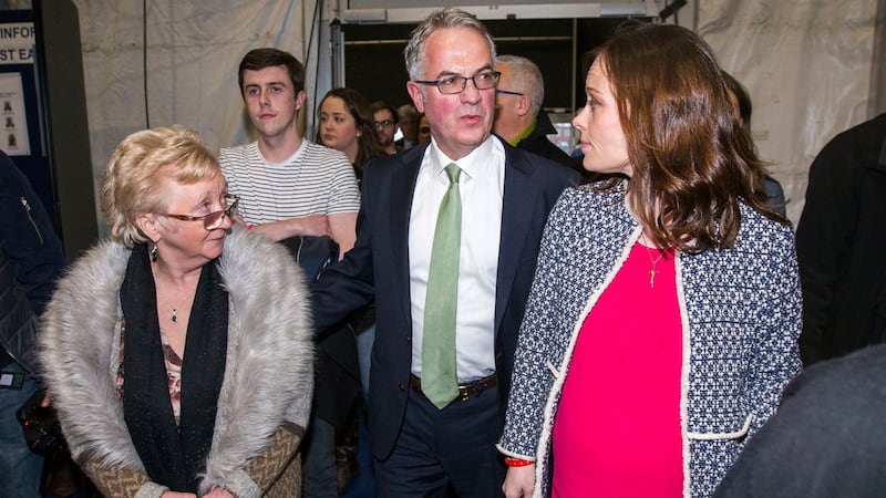 SDLP member Margaret Walsh, Alex Attwood (who was not elected) and Nicola Mallon (who was) in Belfast.