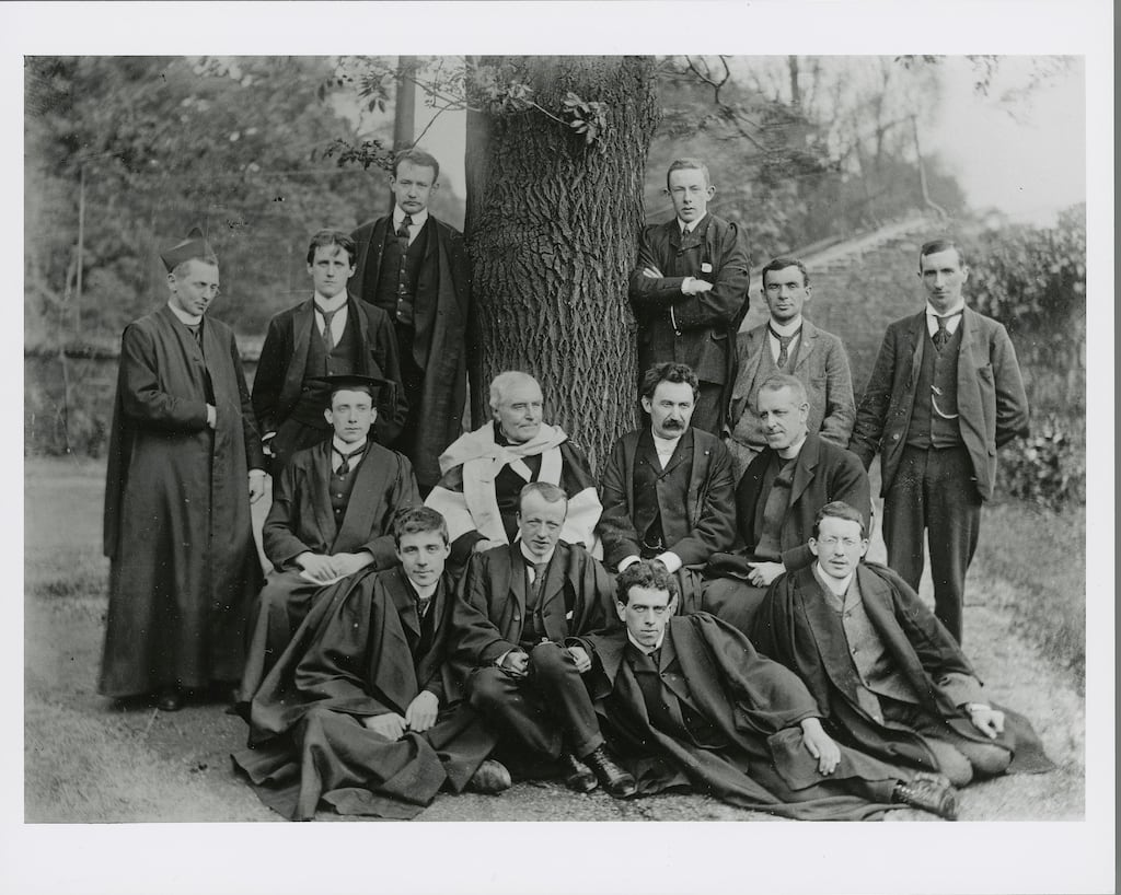 In a photograph taken 120 years ago this week, James Joyce towers over the mortar-boarded head of his friend George Clancy.