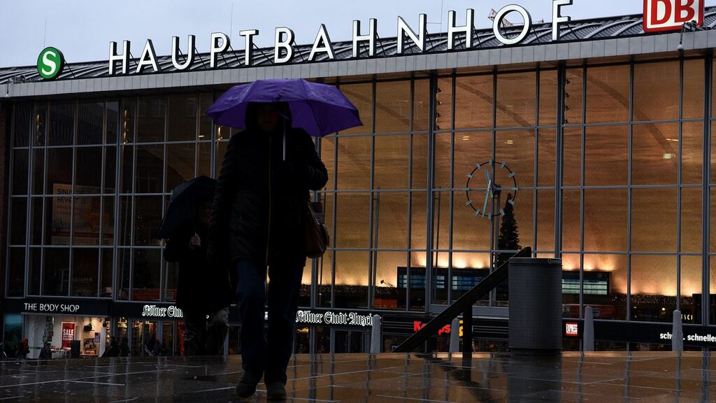 The main train station in Cologne, western Germany, where a Syrian national was attacked by eight men. Much of the New Year’s Eve violence against women took place at the station. Photograph: Patrik Stollarz/AFP/Getty images