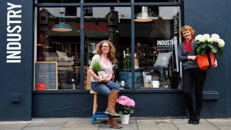 Garden designer Marion Keogh (left) and landscape architect Esther Gerrard, coordinator of the Bloom Fringe Festival