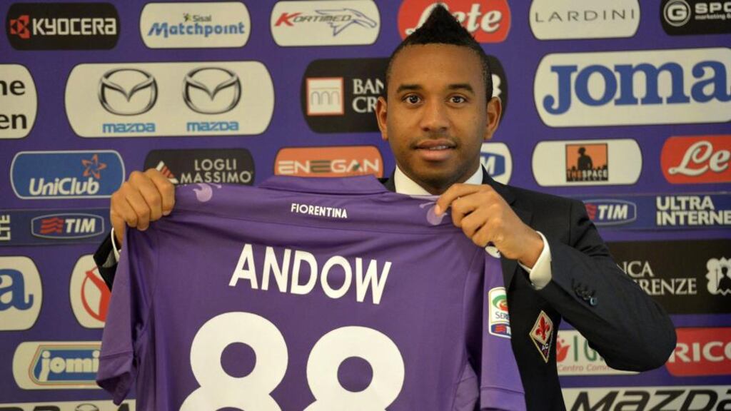 Fiorentina’s Brazilian midfielder Anderson says there could be an exodus from Manchester United in the summer. Photograph: EPA