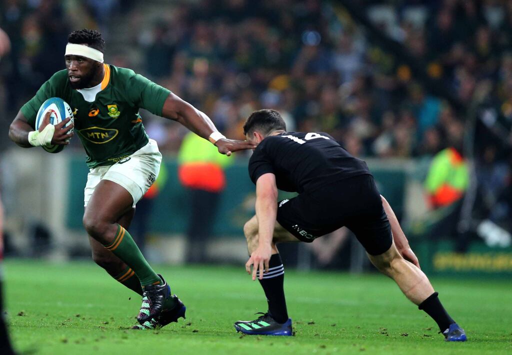 South Africa's Siya Kolisi in action during the Rugby Championships match between the Springboks and the All Blacks in Mbombela last weekend. Photograph: Kim Ludbrook/EPA