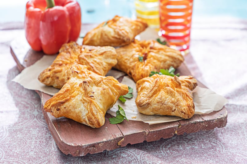 Red pepper and nduja puffs