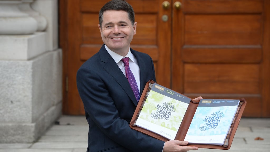 The Minister for Finance, Paschal Donohoe, on budget day.  The Commission  noted that Government revenue from corporation tax was “ highly concentrated and prone to volatility” as a tax base. Photograph: Alan Betson