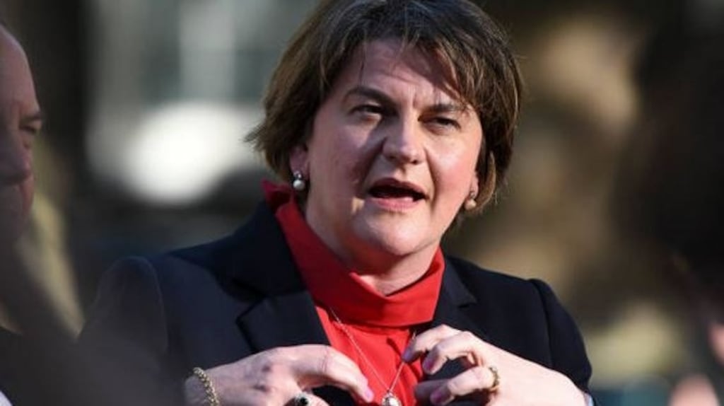Arlene Foster has failed to lead her party back to power-sharing, and how ironic, given her expressed concerns about nationalism, that she should make common cause with cheerleading nationalists in the Conservative Party. Photograph: Getty Images