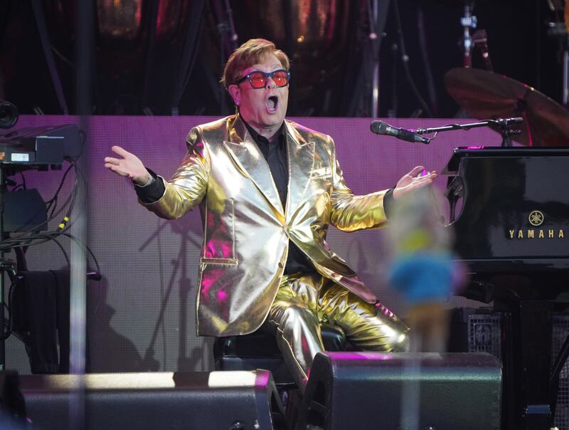 Elton John was not able to attend the Emmy's as the result of a knee injury but released a statement saying he was 'incredibly humbled to be joining the unbelievably talented group' of EGOT (Emmy, Grammy, Oscar and Tony award) winners. Photograph: Yui Mok/PA Wire