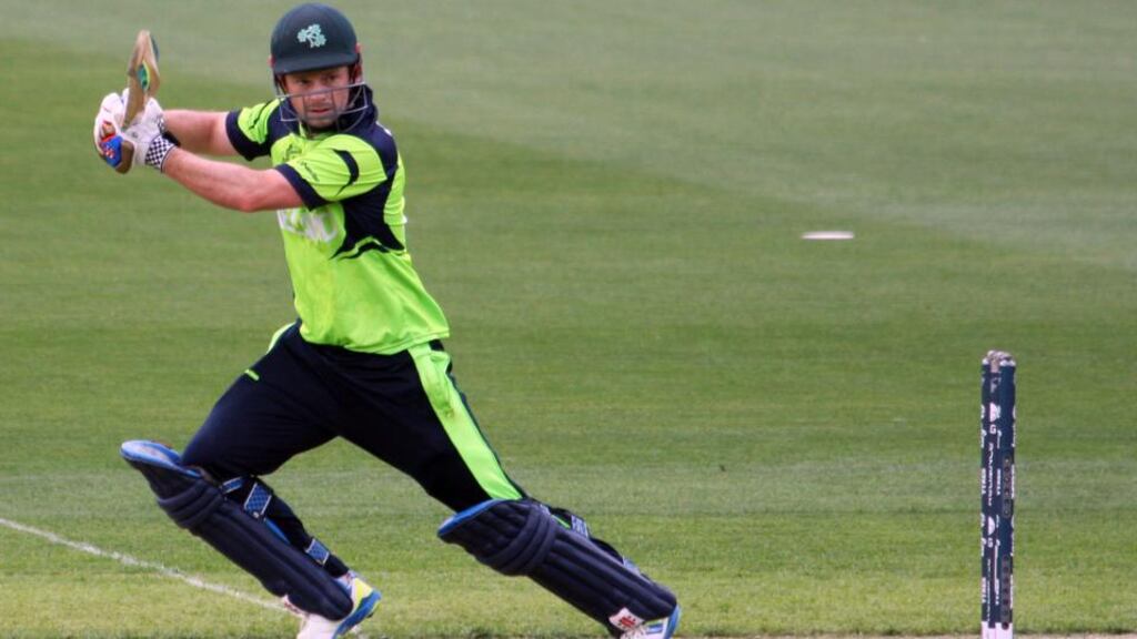 Ireland batsman Ed Joyce completed back-to-back Intercontinental Cup double centuries in the first innings against Namibia in Windhoek. Photograph: Barry Chambers/Inpho